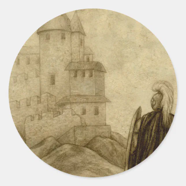 Medieval Classic Round Sticker | Zazzle