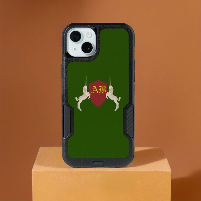 Medieval Coat of Arms Monogram iPhone 15 Plus Case (Creator Uploaded)