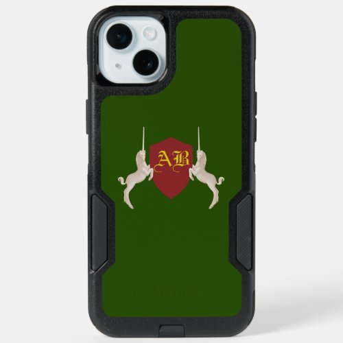 Medieval Coat of Arms Monogram iPhone 15 Plus Case