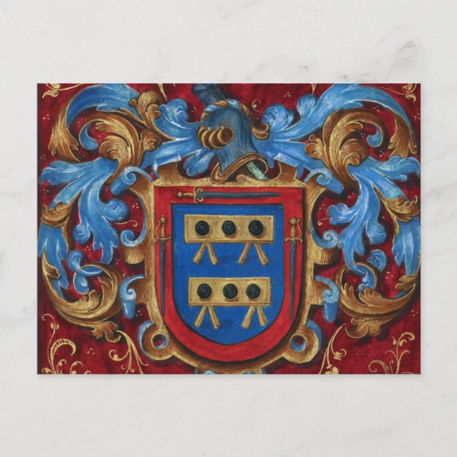 Medieval Coat of Arms Postcard (Front)