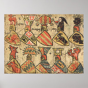 medieval coat of arms poster