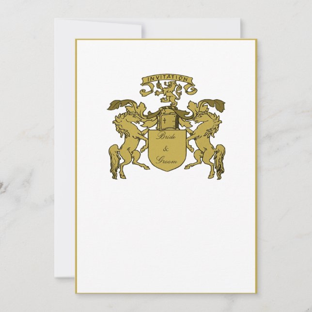 Medieval Coat Of Arms Wedding Invitations (Front)