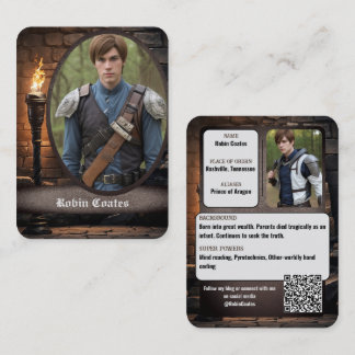 Medieval Coscard Cosplay Trading Cards | QR Code