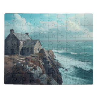 Medieval Cottage on a Cliff Jigsaw Puzzle