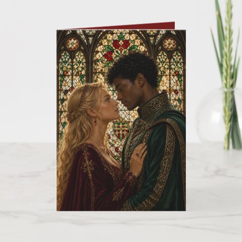 Medieval couple anniversary valentine  card