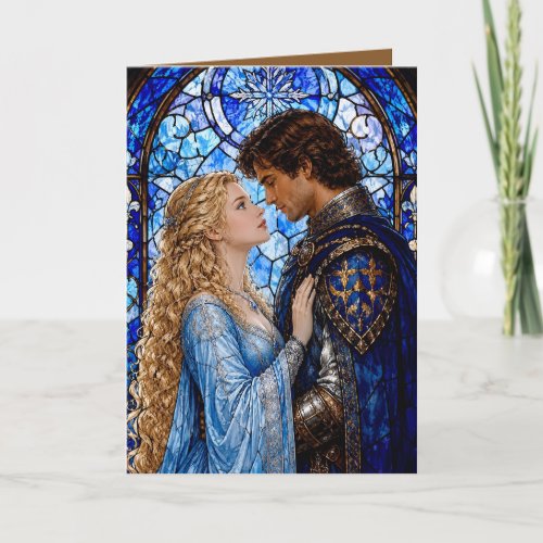 Medieval couple anniversary valentine Photo Card
