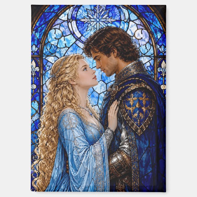 Medieval couple gazing magnet (Front)