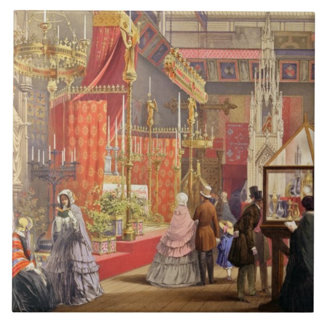 Medieval Court, designed by Pugin, plate 40 from ' Ceramic Tile (Front)