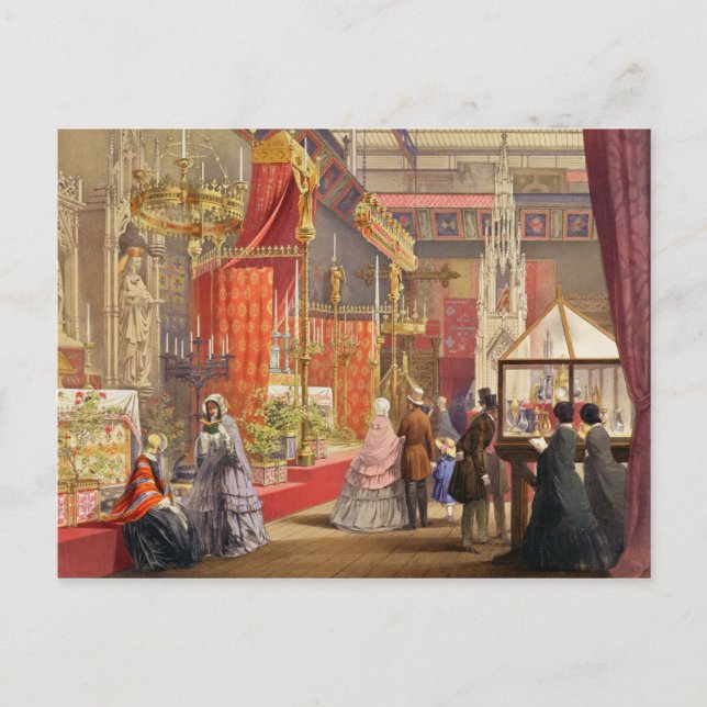 Medieval Court, designed by Pugin, plate 40 from ' Postcard (Front)