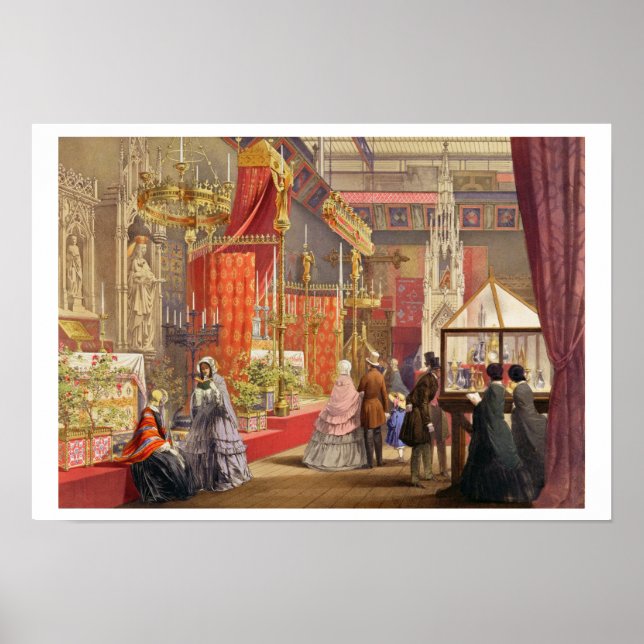 Medieval Court, designed by Pugin, plate 40 from ' Poster (Front)