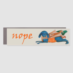 Medieval Critter "Nope" Car Magnet