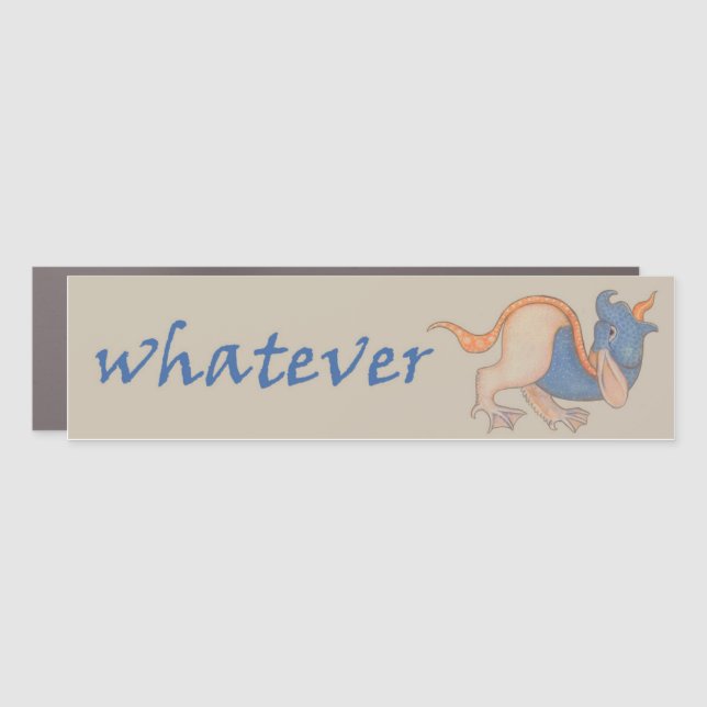 Medieval Critter "Whatever" Car Magnet (Front)