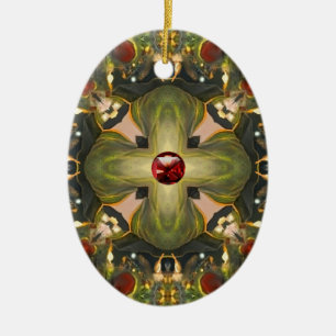 Medieval Cross Ceramic Ornament