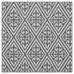 Medieval Cross Damask - Silver Grey / Gray Fabric