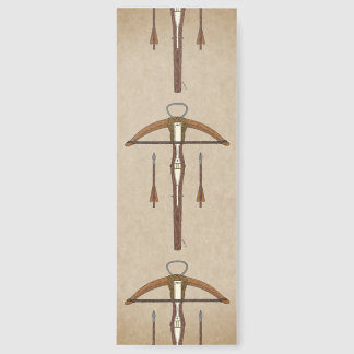 Medieval Crossbow with Bolts Bookmarks
