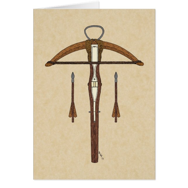 Medieval Crossbow with Bolts Cards (Front)