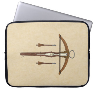 Medieval Crossbow with Bolts Laptop Sleeve