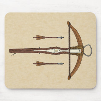 Medieval Crossbow with Bolts Mouse Pad