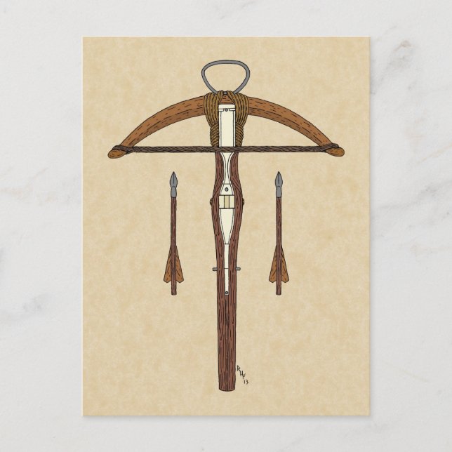 Medieval Crossbow with Bolts Postcard (Front)