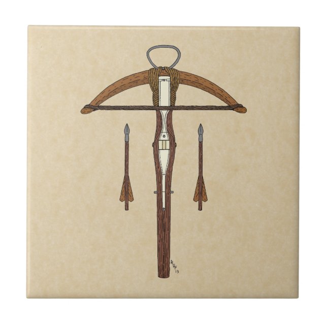 Medieval Crossbow with Bolts Tile (Front)