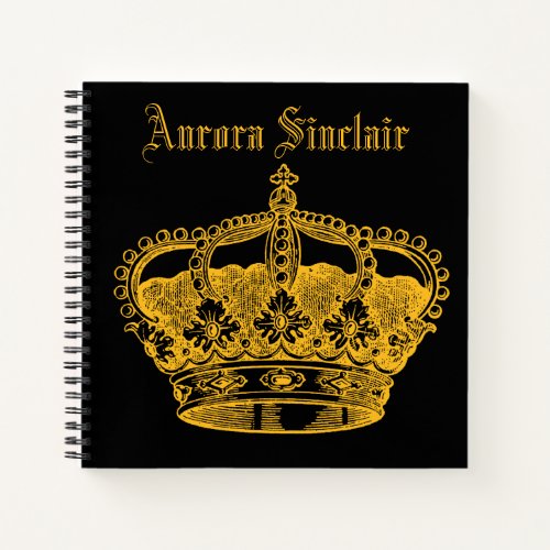 Medieval Crown Of Gold Notebook