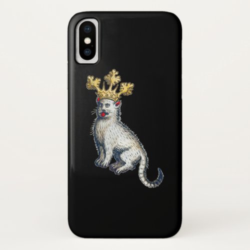 Medieval Crowned Cat iPhone X Case