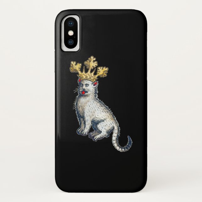 Medieval Crowned Cat Case-Mate iPhone Case (Back)
