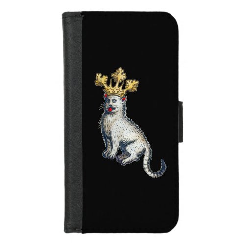Medieval Crowned Cat iPhone 87 Wallet Case
