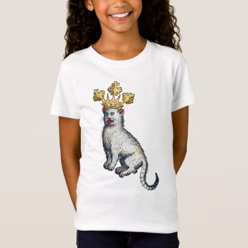 Medieval Crowned Cat T_Shirt