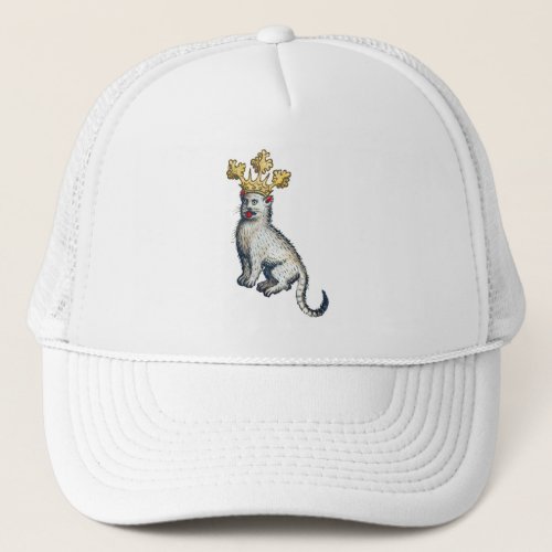 Medieval Crowned Cat Trucker Hat