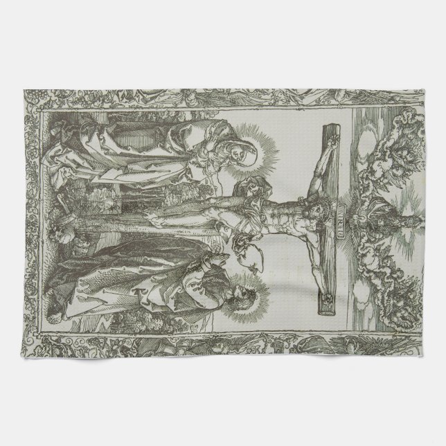 Medieval Crucifixion of Jesus Christ Kitchen Towel (Horizontal)