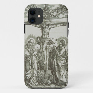 Medieval Crucifixion Of Jesus Christ Woodcut Art iPhone 11 Case