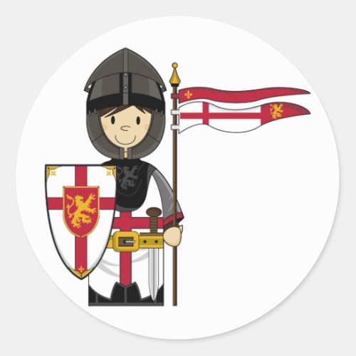 Medieval Crusader Knight Sticker