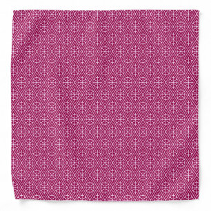 Medieval Damask Diamonds, burgundy wine Bandana