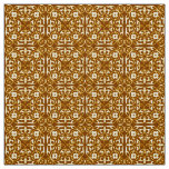Medieval Damask Fleur-de-lis, copper and cream Fabric