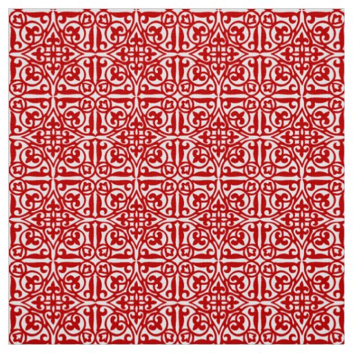 red and white damask pattern