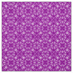 Medieval Damask pattern, amethyst purple Fabric