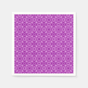 Medieval Damask pattern, amethyst purple Napkins