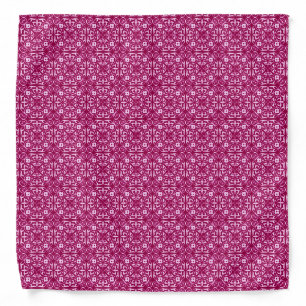 Medieval Damask pattern, burgundy wine Bandana