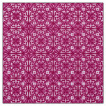 Medieval Damask pattern, burgundy wine Fabric