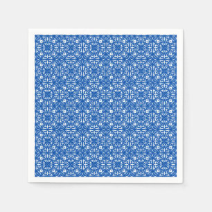 Medieval Damask pattern, cobalt blue Napkins
