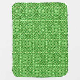 Medieval Damask pattern, dark pine green Baby Blanket