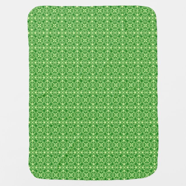Medieval Damask pattern, dark pine green Baby Blanket (Front)