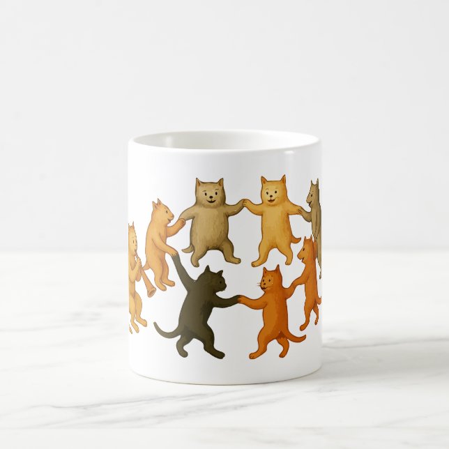 Medieval Dancing Cats Mug | Vintage Marginalia Man (Center)