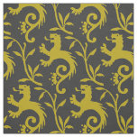 Medieval Dande-Lions on Black Fabric