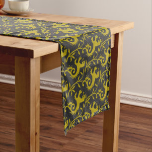 Medieval Dande-Lions on Black Table Runner