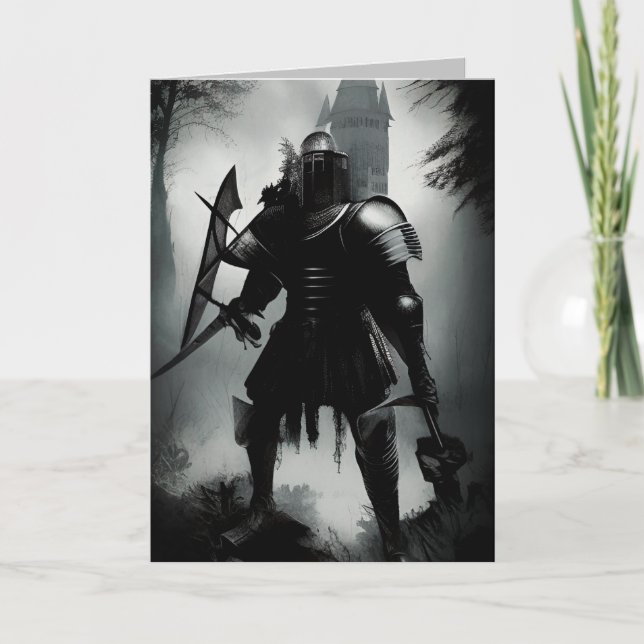 Medieval Dark Knight Card (Front)