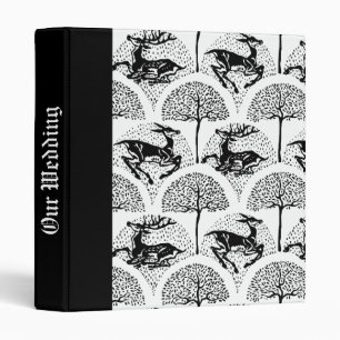 Medieval Deer and Trees, 1" binder