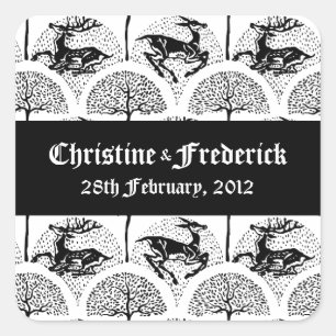 Medieval Deer and Trees, souvenir stickers