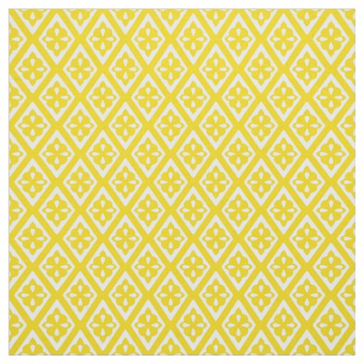 Medieval diamonds - mustard gold and white fabric